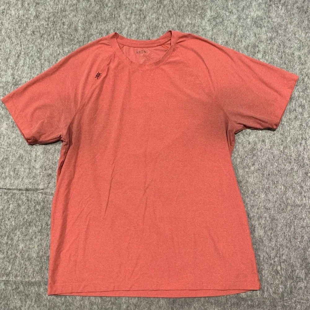 Lot of 2 - RHONE Men's Reign Short Sleeve Shirts Athleisure Comfort Red Blue XL - Picture 3 of 16